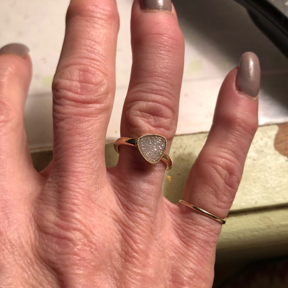 14k druzy ring